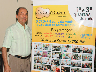 Festa dos 10 anos do Sarauterapia do CRO-RN teve homenagens ao seu criador e ao coordenador