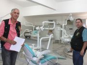 Os fiscais do CRO-RN concluiram após a visita que a parte de pintura está pronta, mas falta ainda fazer funcionar os equipamentos