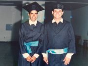 Formatura do filho Ricardo (à direita na foto) em Odontologia