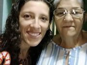 A ASB Daniela Pinheiro com a mãe Mara Rúbia