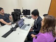 Dra. Jane Nóbrega e o advogado Landoaldo Falcão em audiência virtual