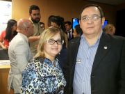 A conselheira Aldenísia Albuquerque Barbosa e o presidente do SOERN, Ivan Tavares