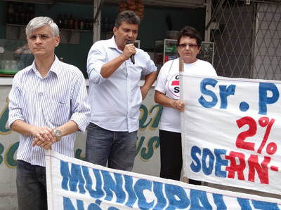 SOERN realiza ato público em defesa dos dentistas em greve em Natal