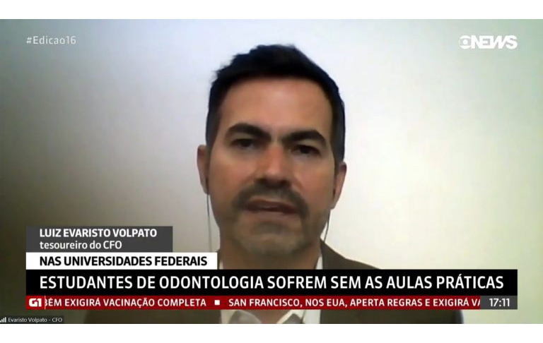 Globo News: CFO destaca importância da retomada segura das atividades práticas no ensino odontológico