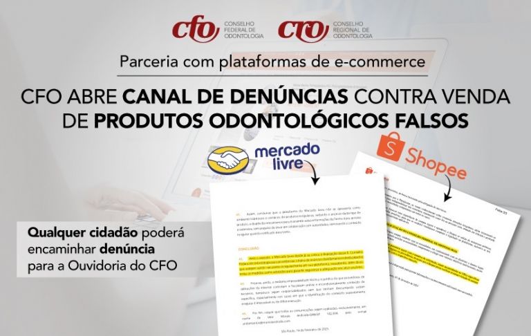 Em parceria com plataformas de e-commerce, CFO abre canal para recebimento de denúncias contra produtos odontológicos falsos
