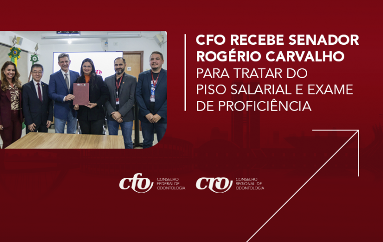 CFO recebe senador Rogério Carvalho para tratar do piso salarial e Exame de Proficiência
