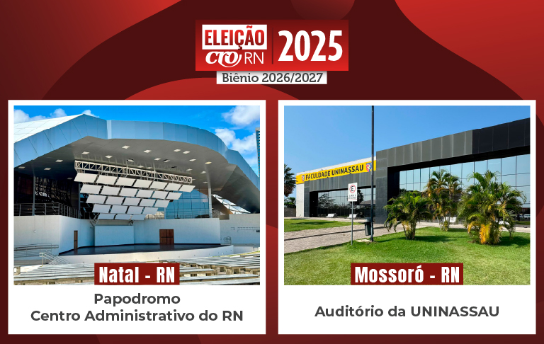 Eleição presencial do CRO-RN 2025 acontece no dia 28 de novembro em Natal e Mossoró 