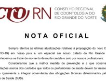 CRO-RN emite nota Oficial com recomendação para gestores e empregadores sobre EPIs