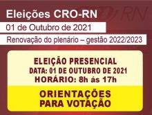 Banners publicados no Instagram com orientações sobre as eleições CRO-RN 2021