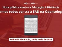 Odontologia contra EAD: apoie a Nota Pública