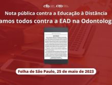 Odontologia contra EAD: apoie a Nota Pública