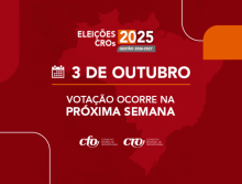 Eleições para os Conselhos Regionais: Votação ocorre na próxima semana, no dia 3 de outubro